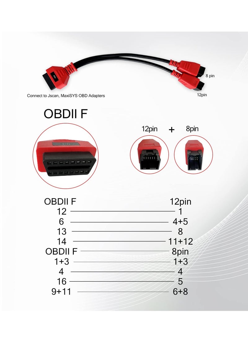 Chrysler Cable Adaptor for Autel OBD2 Programming and Diagnostics Compatible with DS808 MS905 MS906 MS906BT MS906S PRO Elite and More - Image 5