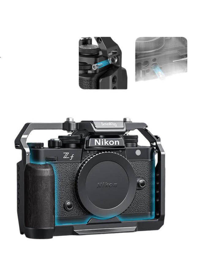 SMALLRIG سمالريج 4262، متوافق مع كاميرا نيكون Z F، قفص أرنب، تصوير بدون مرآة و DSLR، إطار توسيع سريع الإطلاق، تصوير عمودي محمول، مقبض على شكل L، ملحقات التصوير - Image 1