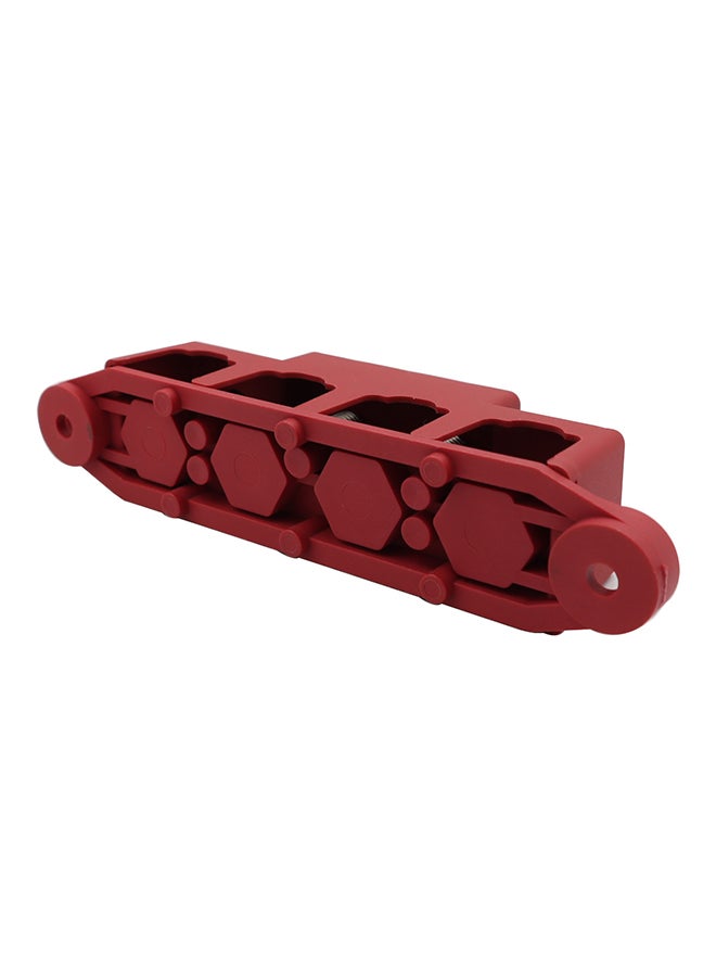 4 stud busbar BAR power distribution block for marine battery terminals, 12V power and ground distribution block, battery terminal terminal busbar (premium version), red - M10 (3/8) studs - Image 2
