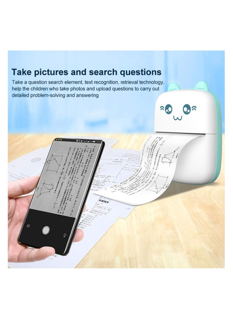 Mini Thermal Printer,Wireless 200DPI Photo Printer,Cute Pocket Receipt Label Sticker Maker Rechargeable - Image 4
