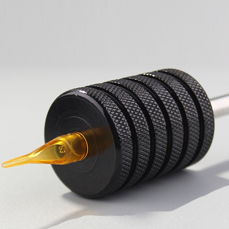 Tattoo Equipment Black Aluminum Alloy Tattoo Handle Anti-slip Knurled Tattoo Machine Grip - Image 4
