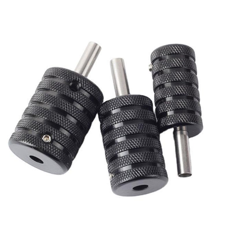 Tattoo Equipment Black Aluminum Alloy Tattoo Handle Anti-slip Knurled Tattoo Machine Grip - Image 3