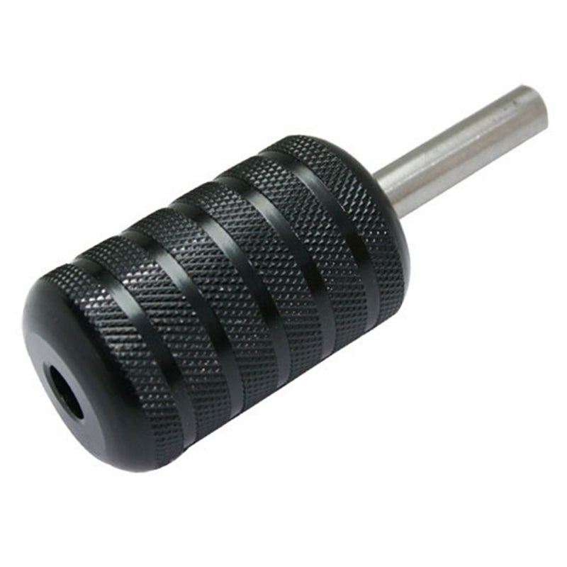 Tattoo Equipment Black Aluminum Alloy Tattoo Handle Anti-slip Knurled Tattoo Machine Grip - Image 1