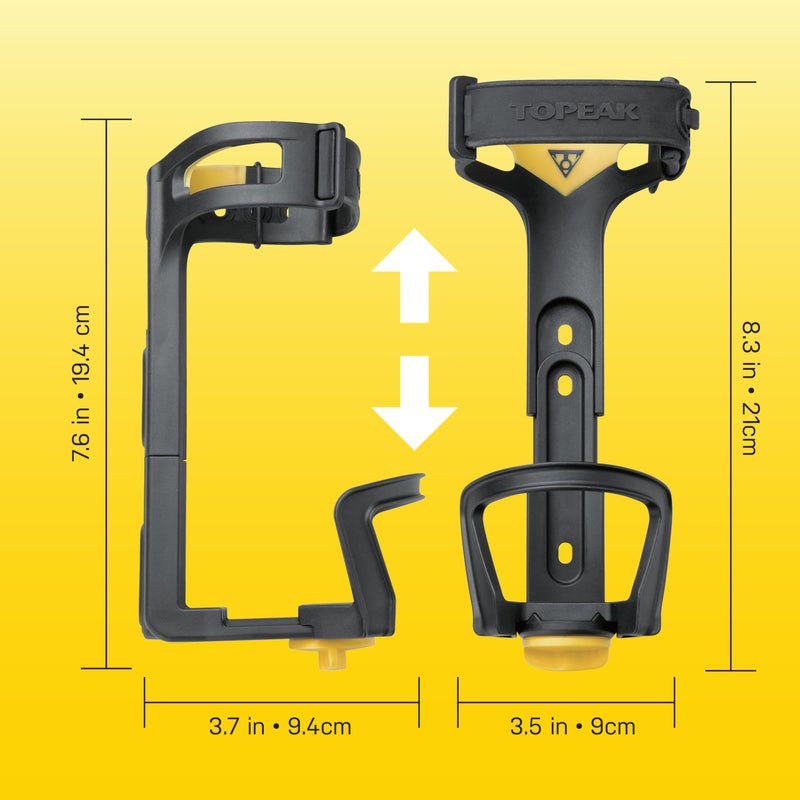TOPEAK حامل زجاجة توبيك مودولا جافا، أسود، 9.4 × 9 × 19.4-21 سم - Image 2