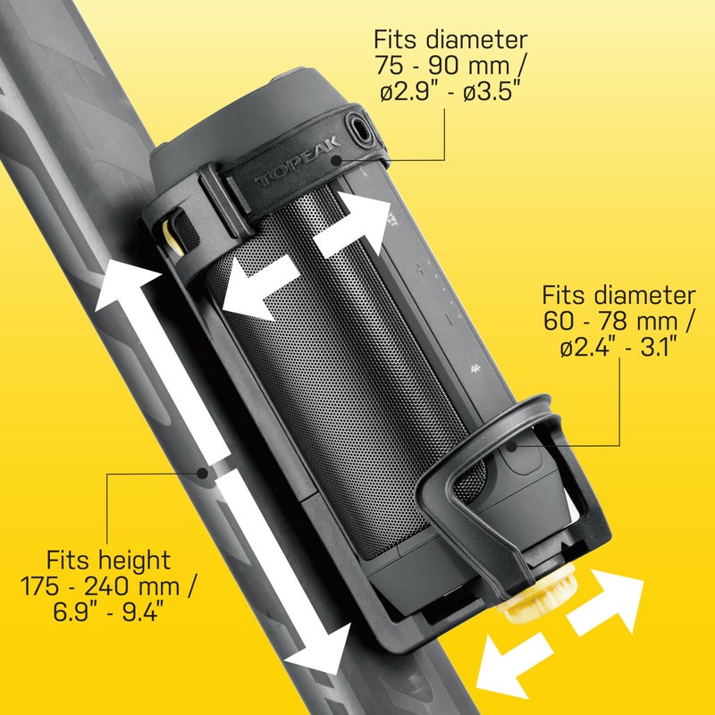 TOPEAK حامل زجاجة توبيك مودولا جافا، أسود، 9.4 × 9 × 19.4-21 سم - Image 3
