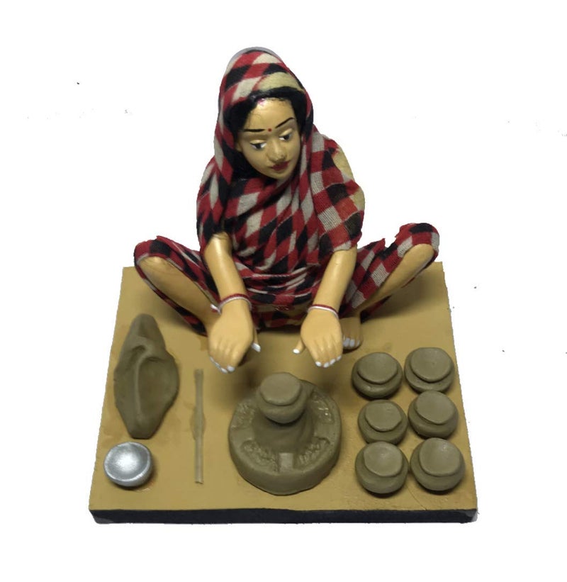 Cutrunn Handmade Clay Human Figure Beautifully Crafted Pottery Maker  - Image 1
