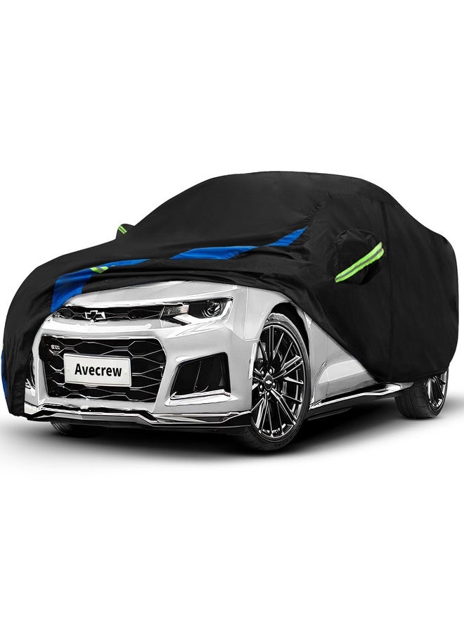 Avecrew Car Cover Custom Fit for Camaro, Waterproof All Weather Full Exterior Cover Rain Snow UV Protection Cover with Side Door Zipper Design - Image 1