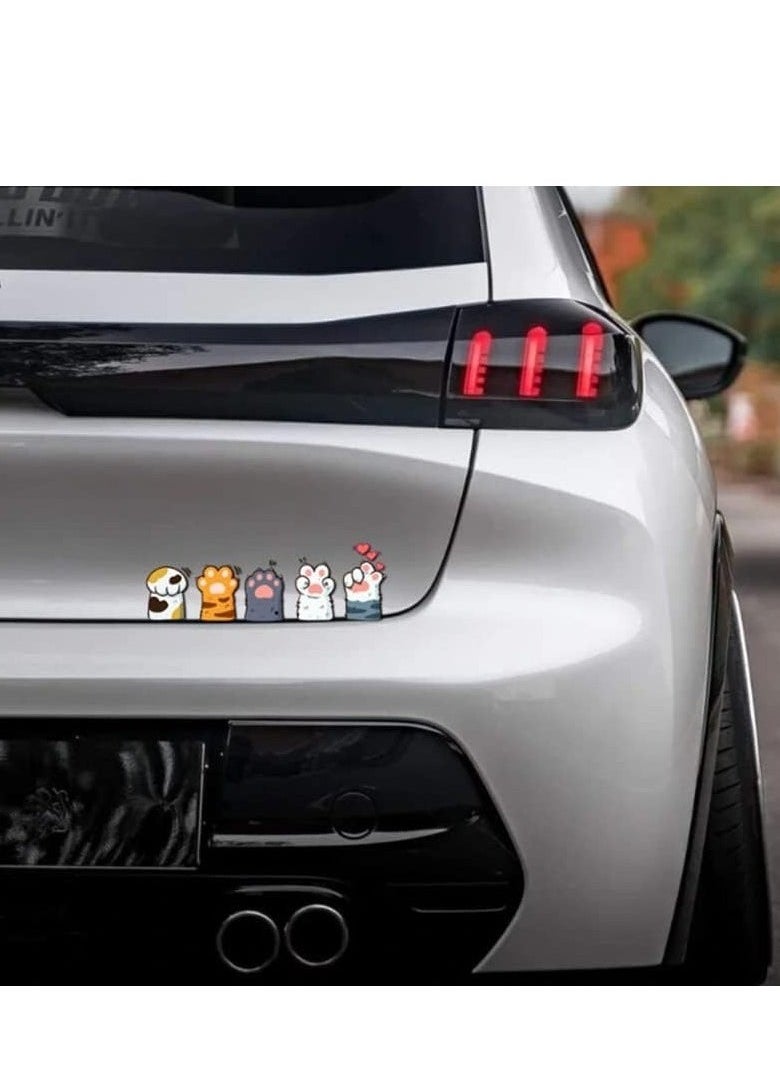 OMEVE Cat Paw Vinyl Car Sticker, Paw Print Scratch Cover Funny Bumper Decal for Auto, Truck, Motorcycle, Wall, Window  - Image 2