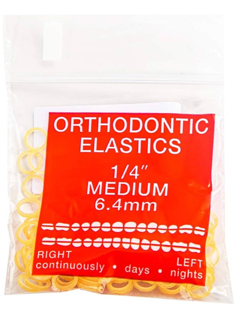 Thompson 100 عبوة من الأربطة المطاطية لتقويم الأسنان بقطر 1/4 بوصة - رائعة للمجدل والضفائر والعقد العلوية - Image 2