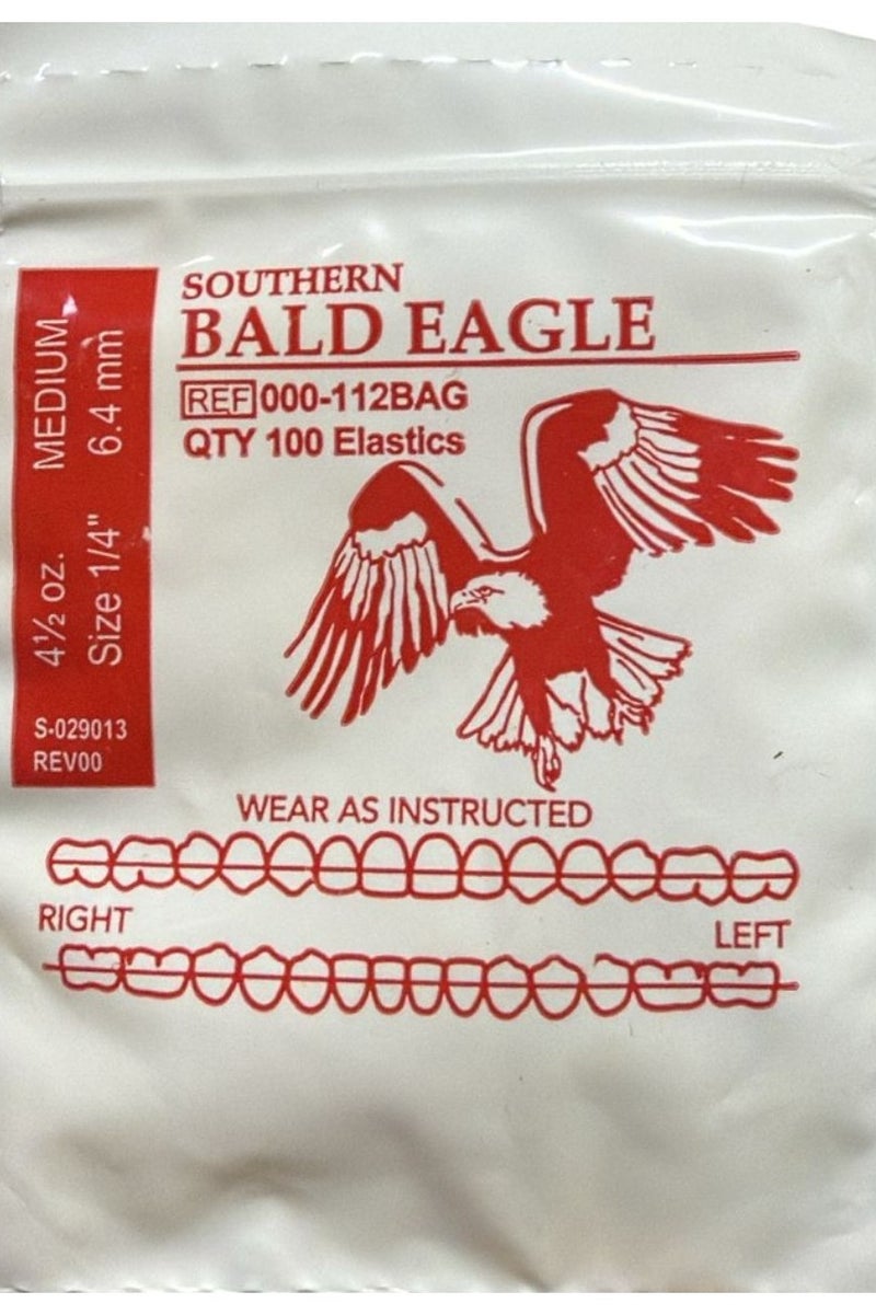 Thompson 100 عبوة من الأربطة المطاطية لتقويم الأسنان بقطر 1/4 بوصة - رائعة للمجدل والضفائر والعقد العلوية - Image 1