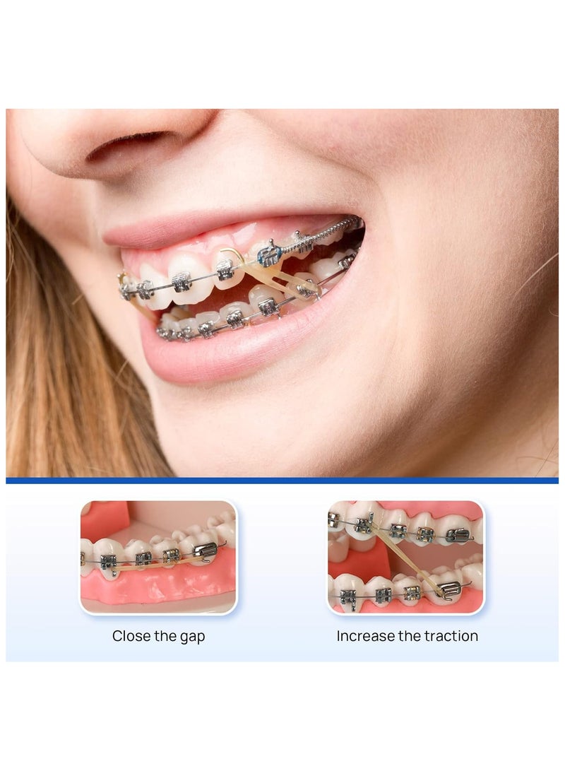 Thompson 100 عبوة من الأربطة المطاطية لتقويم الأسنان بقطر 1/4 بوصة - رائعة للمجدل والضفائر والعقد العلوية - Image 5