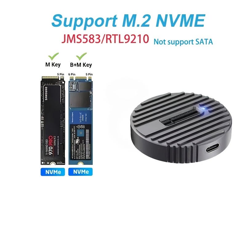 2TB NVME M.2 SSD محطة إرساء 10Gbps بروتوكول مزدوج غلاف قرص صلب لأحجام 2230 2242 2260 2280 - Image 3