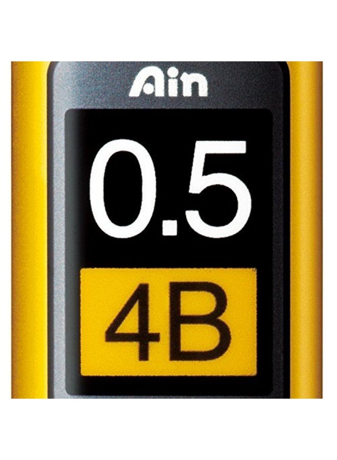 Pentel قلم رصاص ميكانيكي بنتل آين شتاين 0.5 مم | رصاص من الدرجة 4B | سلس وغير خشن | سهل الإدخال داخل القلم | عبوة من 40 قطعة (C275-4B)، أسود - Image 4