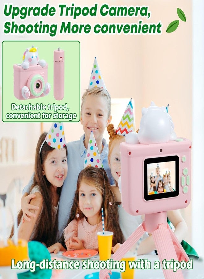 AUM ENTERPRISE Digital Camera Toys for Toddler Girls Boys 3-12 Years Christmas Birthday Gifts Video Players with Rainbocorn Design Camera (Pink) - Image 4