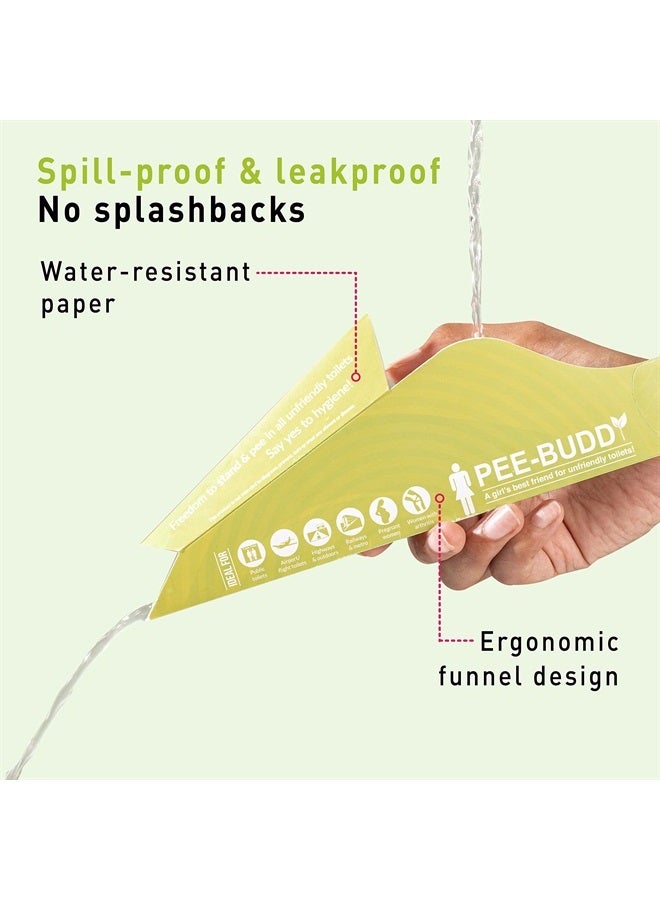 PEE BUDDY PeeBuddy 10 Funnels Portable Female Urination Device | Disposable Female Urinal Funnel | Travel, Camping, Hiking and Outdoor Activities | Discreet and Compact Stand and Pee Funnel for Women, Girls - Image 5