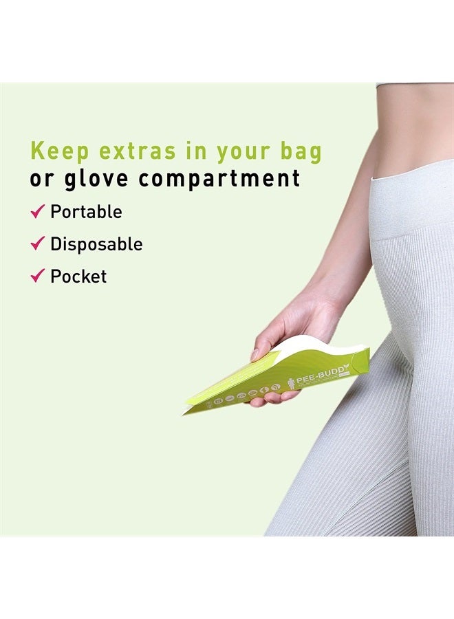 PEE BUDDY PeeBuddy 10 Funnels Portable Female Urination Device | Disposable Female Urinal Funnel | Travel, Camping, Hiking and Outdoor Activities | Discreet and Compact Stand and Pee Funnel for Women, Girls - Image 2