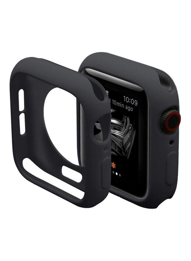 NIBEMINENT Ultra Thin Soft TPU Shockproof Bumper Case For Apple Watch Series 3/2/1 38mm Black  - Image 1