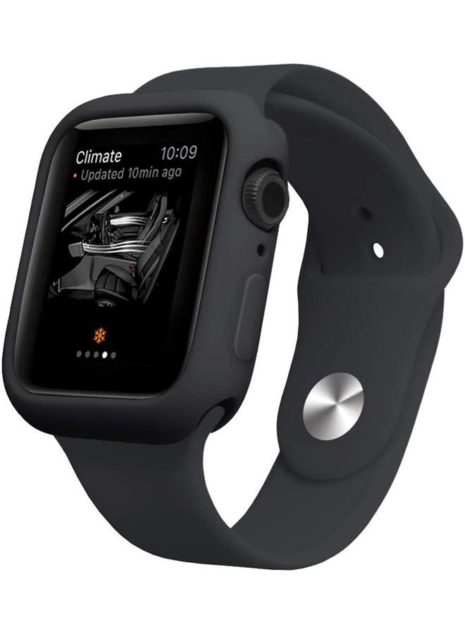 NIBEMINENT Ultra Thin Soft TPU Shockproof Bumper Case For Apple Watch Series 3/2/1 38mm Black  - Image 5