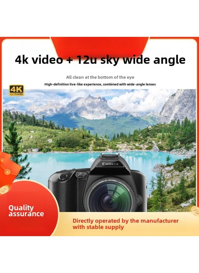 Generic - Micro Single Travel Digital Camera SLR Million Student Entry-level Camera HD High Pixel-Body Color:D5 Black Standard + Lens - Package Four - Image 1