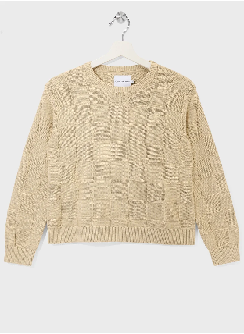 كالفن كلاين جينز Youth Checks Sweater