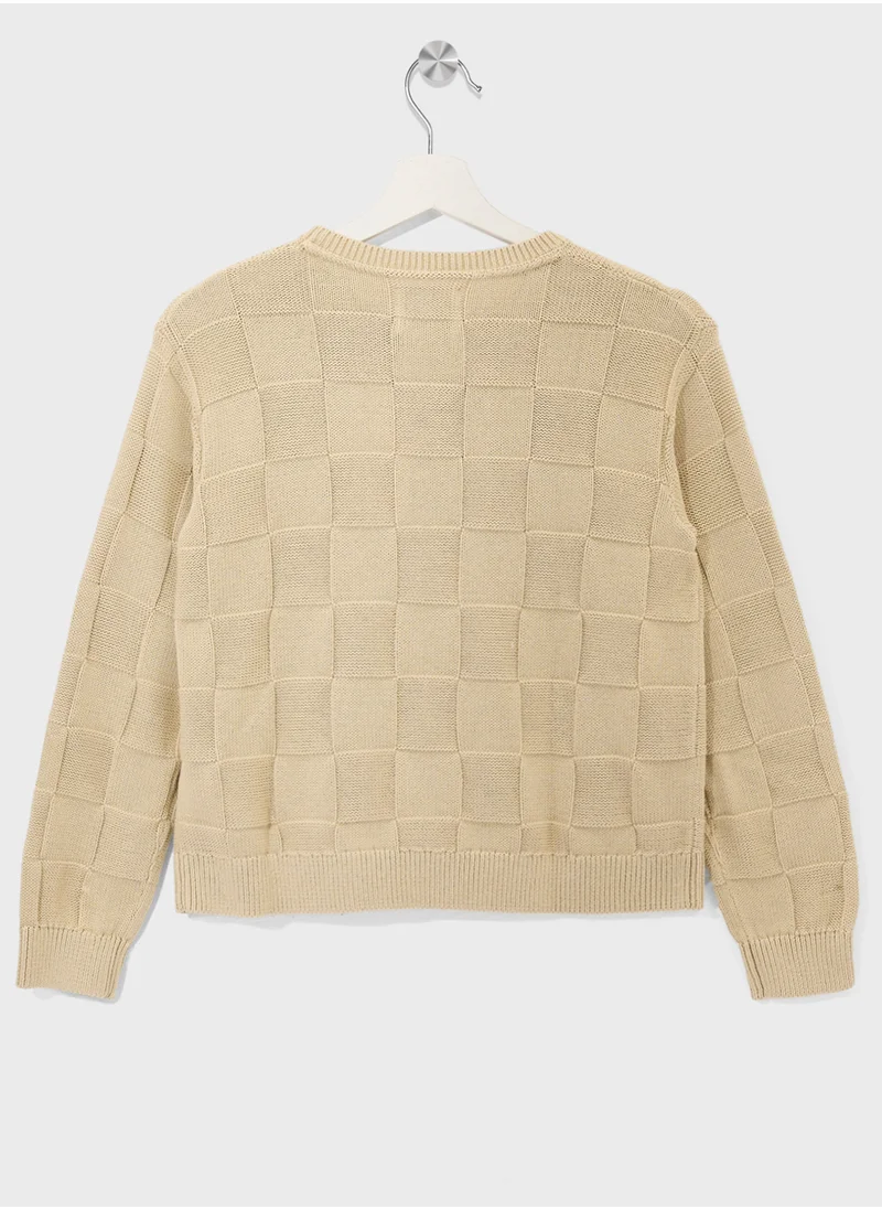 كالفن كلاين جينز Youth Checks Sweater