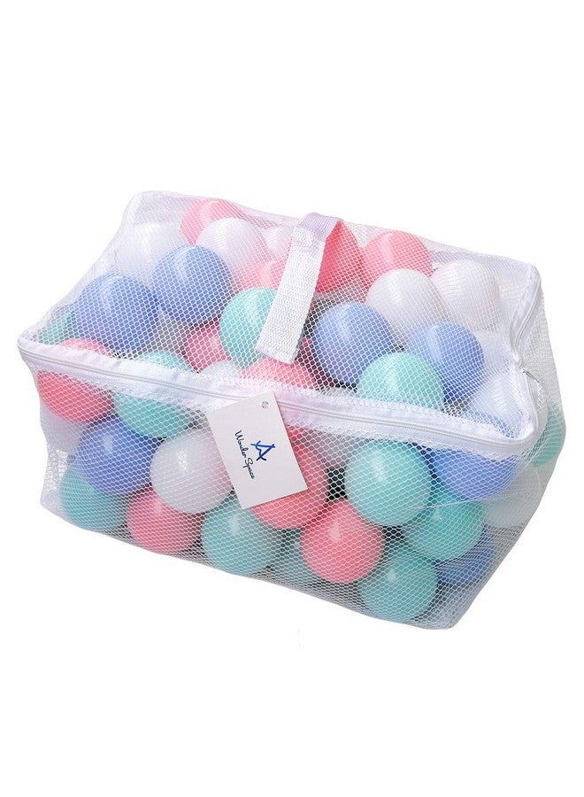 Wonder Space Soft Pit Balls, Chemical Free Crush Proof Plastic Ocean Ball, Bpa Free With No Smell, Safe For Toddler Ball Pit/Kiddie Pool/Indoor Baby Playpen, Pack Of 100 (Mix Pastel) - Image 1