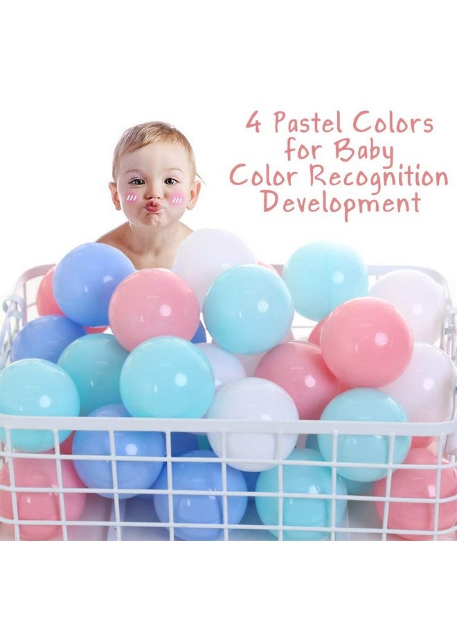 Wonder Space Soft Pit Balls, Chemical Free Crush Proof Plastic Ocean Ball, Bpa Free With No Smell, Safe For Toddler Ball Pit/Kiddie Pool/Indoor Baby Playpen, Pack Of 100 (Mix Pastel) - Image 2