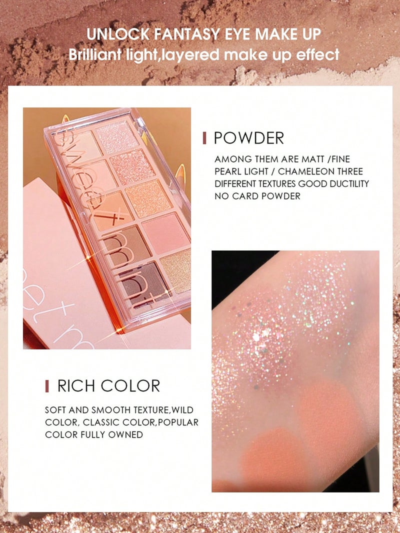Sweet mint 10 Color Matte Eyeshadow Palette 1Pc Highly Pigmented Waterproof Long Wearing Eyeshadow Tray Eye Shadow - Image 2