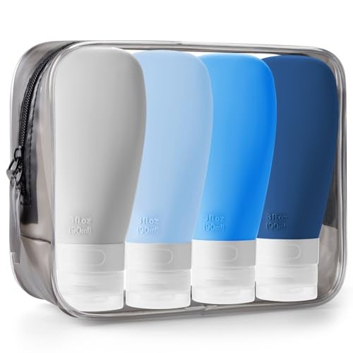 INSFIT Travel Bottles for Toiletries: Leakproof Travel Size Toiletries, BPA-Free Refillable Shampoo/Conditioner Bottles for Beach, Cruise, Airplane, Disney Vacations, Travel Essentials for Women - Image 1
