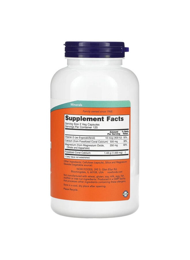 now Coral Calcium Plus, 250 Veg Capsules  - Image 3