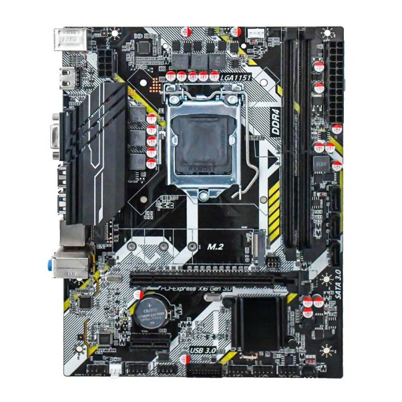 ATX Motherboard Black 175*225mm Powerful CPU Support LGA1151 Socket - High-Speed Memory Support H310 Chipset for Desktop PC Builders & Gaming Enthusiasts - Image 1