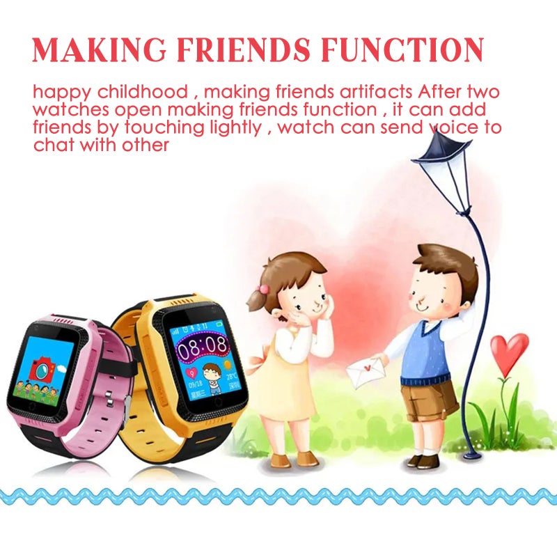 Kids Smart Phone Watch 2G Network Pink Camera Voice Chat GPS LBS Location Tracker - Pedometer Electric Fence SOS Call Childrens Smartwatch for Kids - Image 5