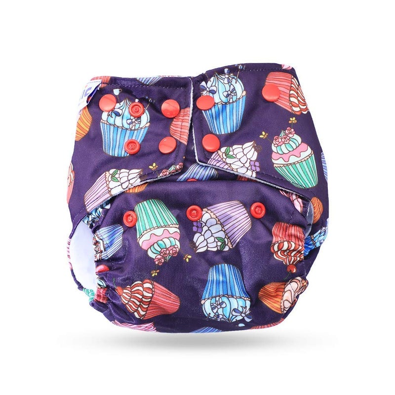 Superbottoms حفاضات قماش متقدمة مضادة للتسرب من سوبر بوتومز للأطفال، ماصة عالية 100% قطن، حزمة كومبو تحتوي على 3 حفاضات قابلة لإعادة الاستخدام و3 وسادات إدخال قابلة للغسل، مناسبة من 3 أشهر إلى 3 سنوات، تقلل من الطفح الجلدي - Image 2