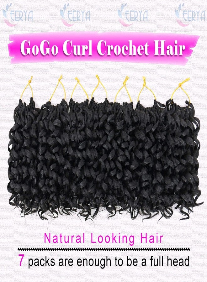 إييريا 7 عبوات من شعر كروشيه مجعد قصير من GoGo Curl بطول 6 بوصات للنساء، ضفائر كروشيه مموجة عميقة على الشاطئ، ضفائر كروشيه صناعية (6 بوصات، 1B) - Image 2