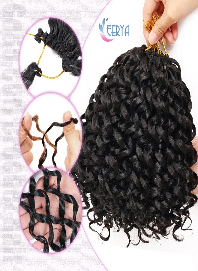 إييريا 7 عبوات من شعر كروشيه مجعد قصير من GoGo Curl بطول 6 بوصات للنساء، ضفائر كروشيه مموجة عميقة على الشاطئ، ضفائر كروشيه صناعية (6 بوصات، 1B) - Image 5