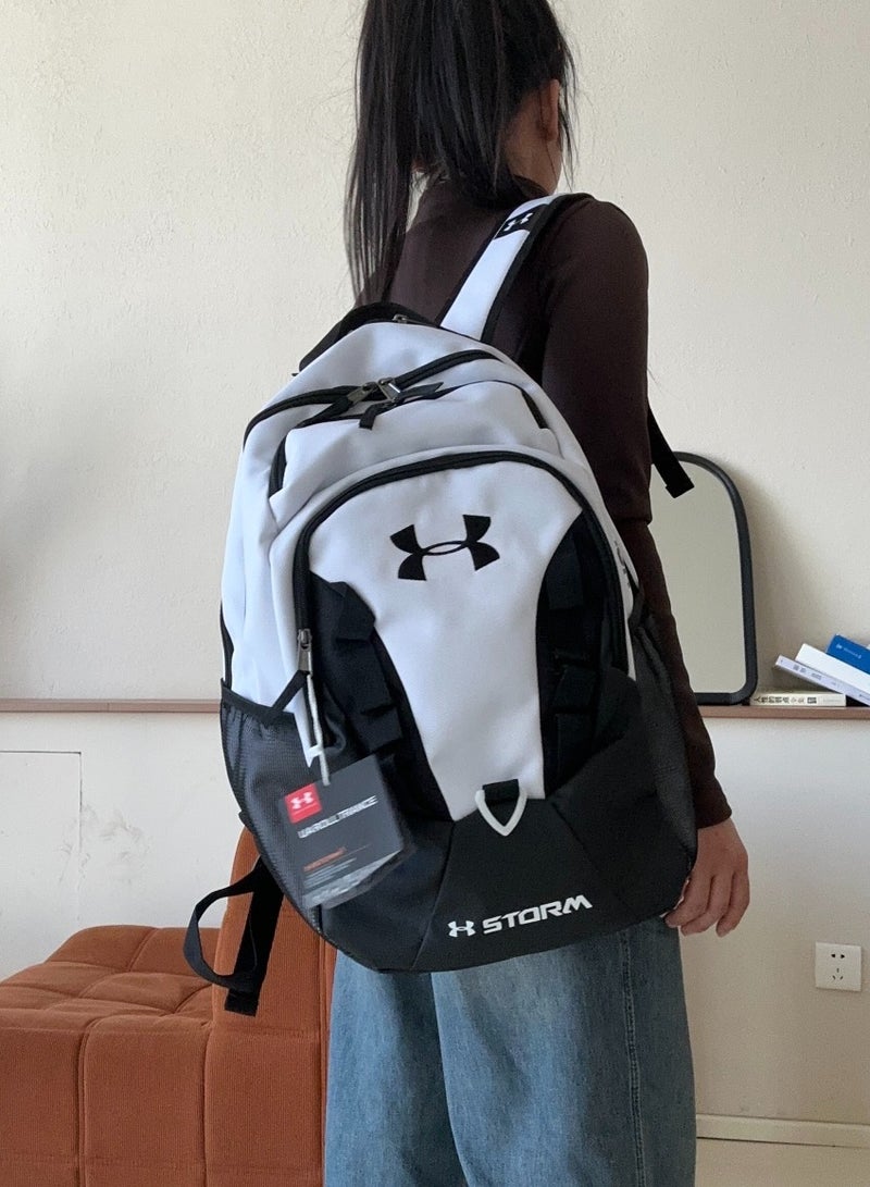 اندر ارمر 【موسم المدرسة】 حقيبة ظهر مدرسية ذات سعة كبيرة بسحاب ومطبوعة، حقيبة ظهر كلاسيكية للطلاب، حقيبة ظهر للكمبيوتر المحمول، حقيبة ظهر ملونة - Image 3