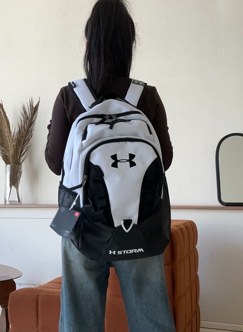 اندر ارمر 【موسم المدرسة】 حقيبة ظهر مدرسية ذات سعة كبيرة بسحاب ومطبوعة، حقيبة ظهر كلاسيكية للطلاب، حقيبة ظهر للكمبيوتر المحمول، حقيبة ظهر ملونة - Image 4