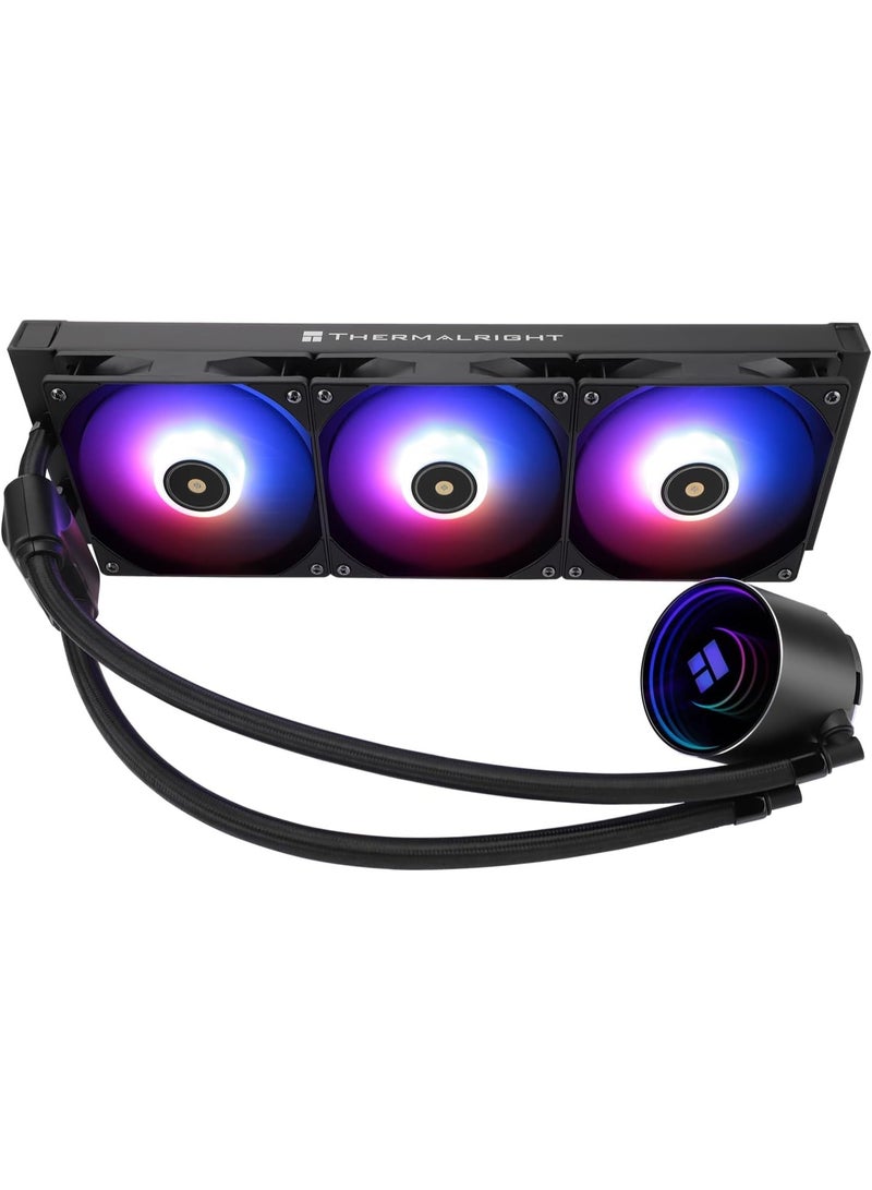 Thermalright Frozen Notte 360 Black ARGB V2 Water Cooling CPU Cooler, 360 Black CPU Cooler Specifications, 3×120mm PWM Fans, S-FDB V2 Bearings, Suitable for AMD/AM4, Intel LGA 1700/1150/1200/2011/2066 - Image 1