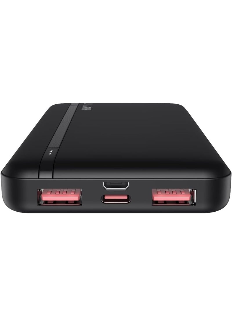 هافيت باور بنك هافيت 10000 مللي أمبير، شحن سريع بمنفذين USB – بقدرة 20 واط PD و22.5 واط، تصميم نحيف، مزود بمؤشرات LED لعرض حالة الشحن في الوقت الفعلي - Image 5