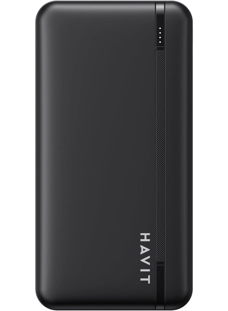 Havit Power Bank 10000mAh Fast Charging with Dual USB Ports – 20W PD & 22.5W, Slim Design, LED Indicator Lights for Real-Time Charging Status - Image 4