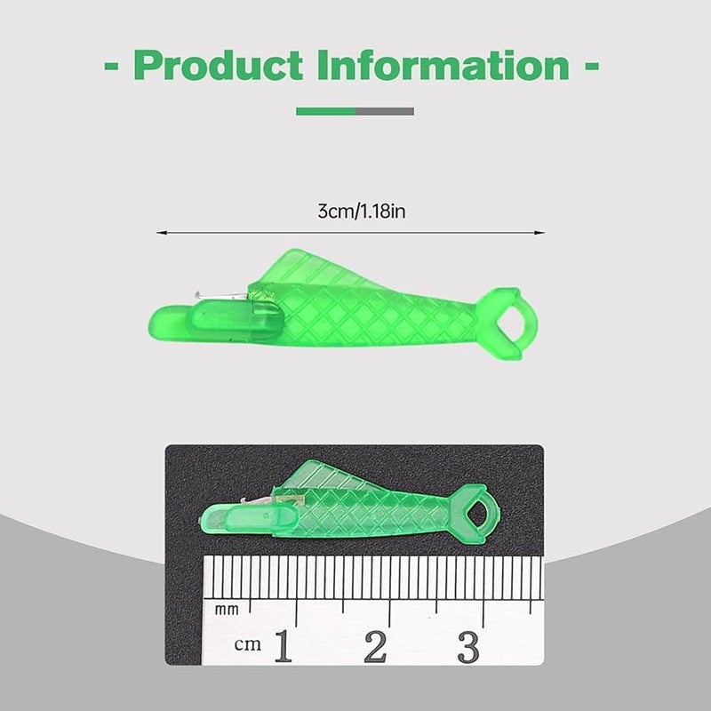 Fish Mouth Sewing Machine Needle Threader Simple Needles Threader, 20/30/40/50 Easy Needles Threader Tool Automatic Sewing,Quick Easy Selfthread Tool (20) - Image 2