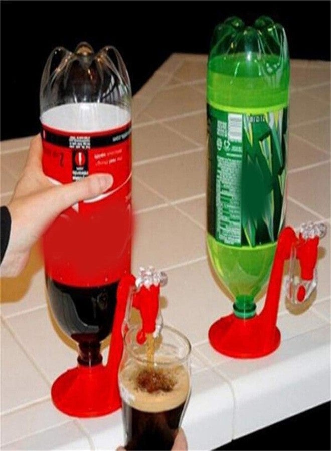 FIRSTONE 2 Liter Beverage Dispenser, 2 Liter Soda Dispenser for Fridge Coke Drink Dispenser Party Bar, Red - Image 2