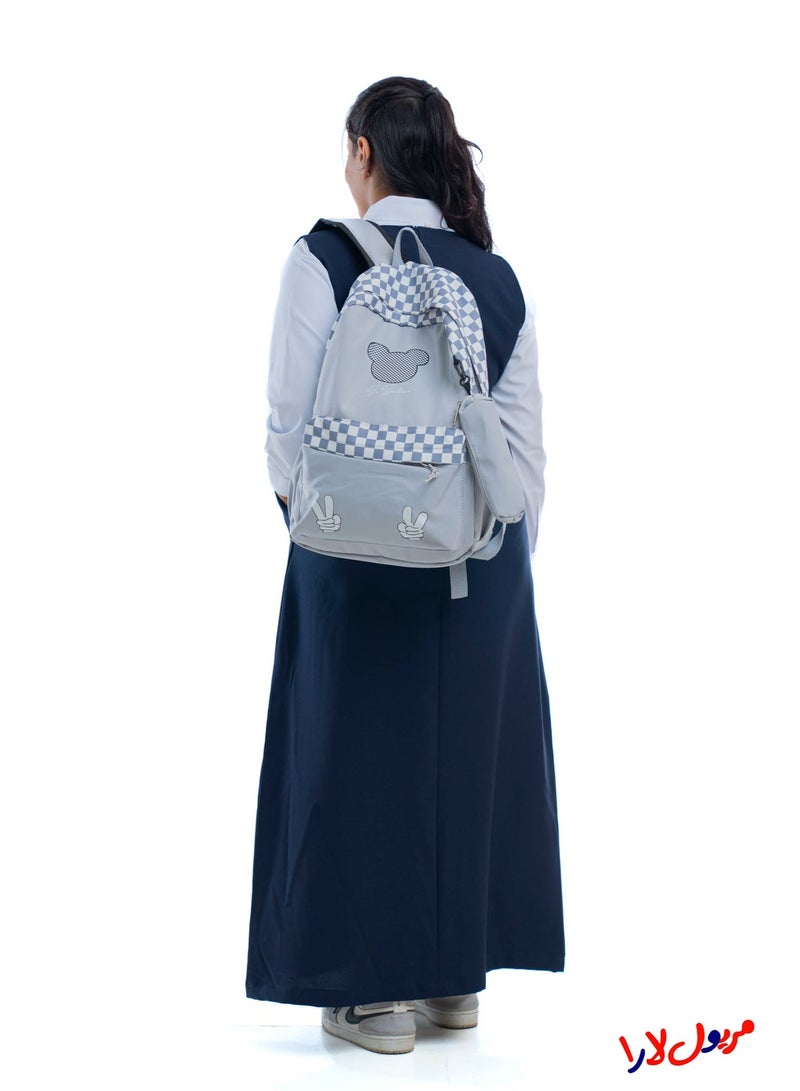 مريول لارا مريول كحلي مدرسي ثانوي رسمي – زي مدرسي للبنات مناسب للمدارس الأهلية ( قطعة واحدة) - Image 4