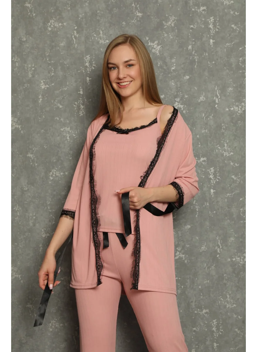 Akbeniz Women's 3-Piece Pajamas Set 20598