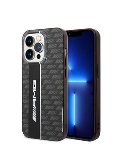 AMG Transparent Double Layer Case With Carbon Pattern Ii For Iphone 14 Pro Max Black  - Image 1