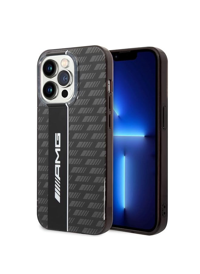 AMG - Transparent Double Layer Case With Carbon Pattern Ii For Iphone 14 Pro Max Black - Image 1
