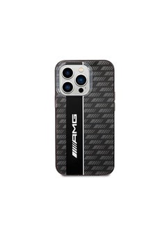 AMG Transparent Double Layer Case With Carbon Pattern Ii For Iphone 14 Pro Max Black  - Image 3