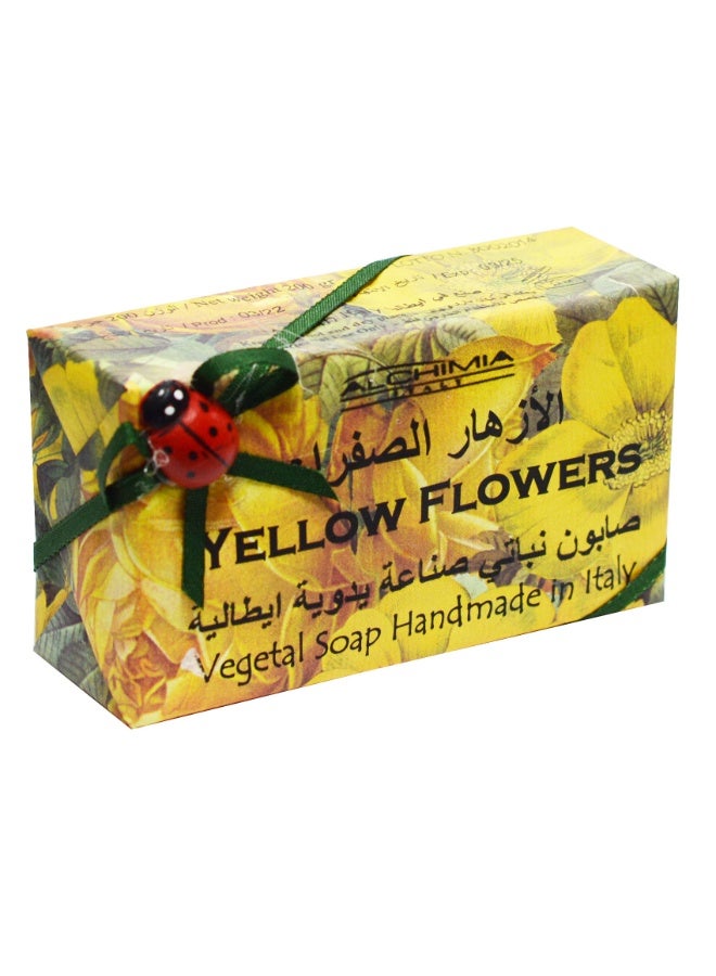 Alchimia Vegetal Soap Yellow Flowers 200G | Fresh Italian Bar Soap with Floral Fragrance | Inspired by blooming yellow flowers | Leaving your skin feeling soft & fresh |Suitable for all skin types - Image 1