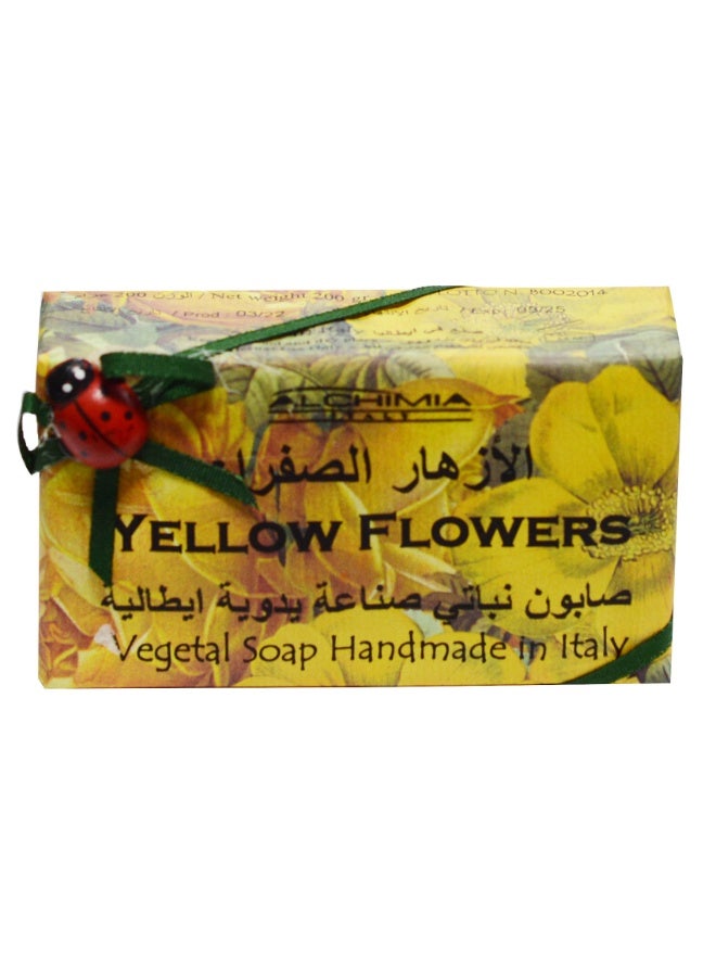 Alchimia Vegetal Soap Yellow Flowers 200G | Fresh Italian Bar Soap with Floral Fragrance | Inspired by blooming yellow flowers | Leaving your skin feeling soft & fresh |Suitable for all skin types - Image 2