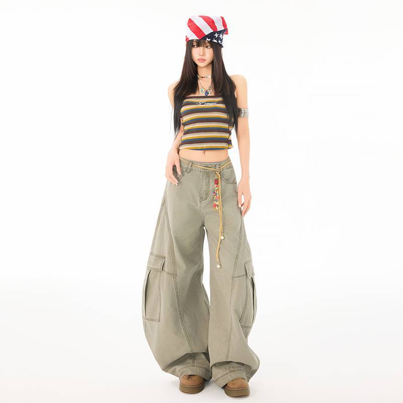 Unisex Classic Denim Jeans Loose Fit Daily Outdoor Wear - Image 2